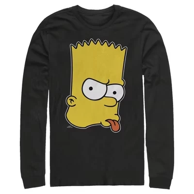 Мужской лонгслив The Simpsons Барт, черный