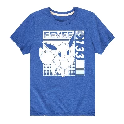 Футболка с коротким рукавом и рисунком для мальчиков - Pokémon - Eevee 133 Normal Type Generation 1