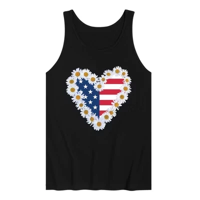 Мужская майка Instant Message Daisy Heart USA, черная