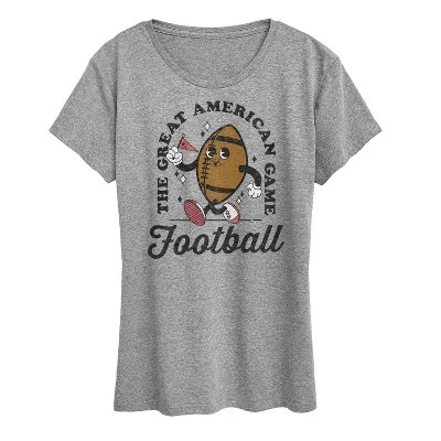 Женская футболка Instant Message Vintage Football, серая