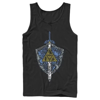Мужская майка Nintendo Zelda Hidden Pattern, черная