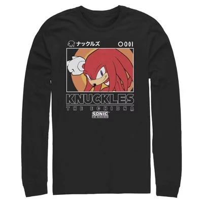 Мужская рубашка с длинным рукавом Knuckles Portrait черного цвета