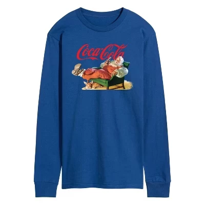 Мужская футболка с длинным рукавом и рисунком Santa Coke