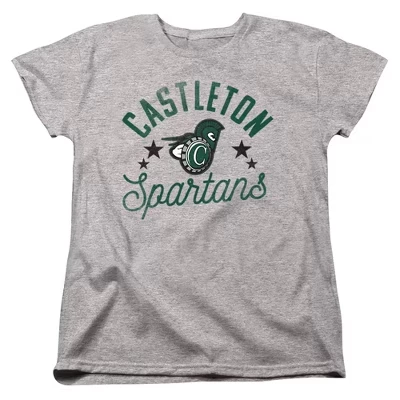 Женская футболка Castleton University Spartans athletic heather
