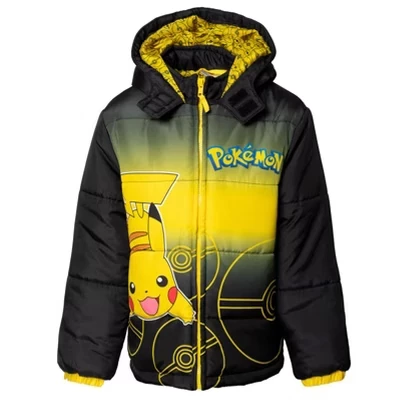 Детская зимняя куртка Pokemon Pikachu, желтая