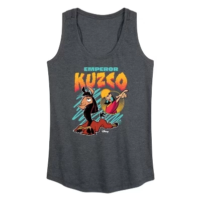 Женская футболка Kuzco Bootleg с графическим принтом Racerback Tank heather charcoal