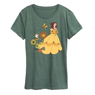 Женская футболка Belle And Chip Flower Power с коротким рукавом и графическим рисунком heather juniper
