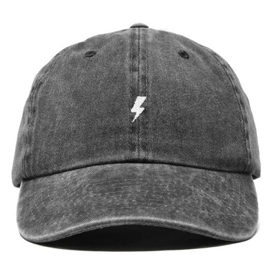 Лил Болт Вышитая хлопчатобумажная летняя уличная бейсболка Dad Hat мужская черная