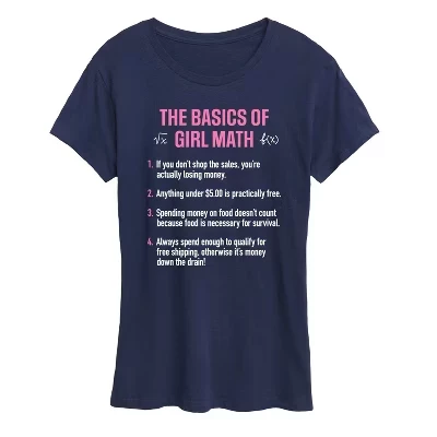 Женская футболка Instant Message Girl Math, синяя