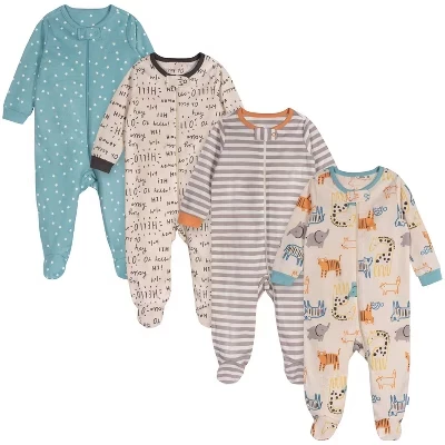 Детский комплект из 4 комбинезонов-пижам Onesies Brand
