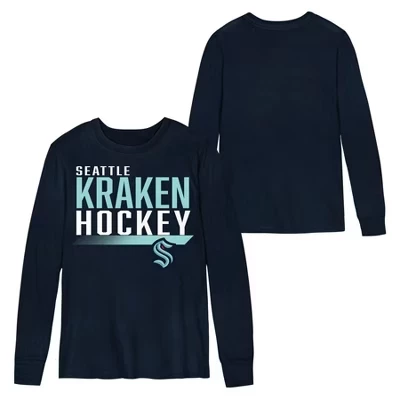 Разноцветная футболка с длинным рукавом для мальчиков Seattle Kraken