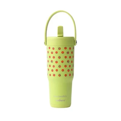 x Vera Bradley 24oz Chiller Go Герметичный соломенный стакан с изоляцией из нержавеющей стали для крошечных помидоров