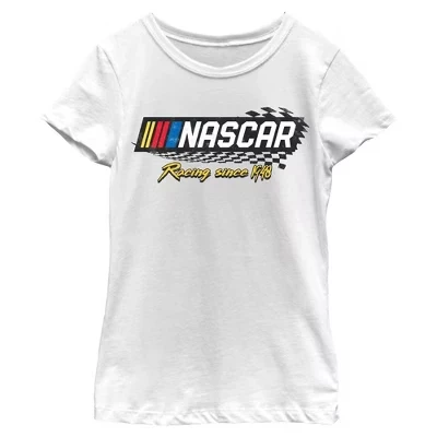 Футболка для девочек Nascar Racing Since 1948, белая