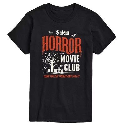 Мужская футболка Salem Horror Movie Club с коротким рукавом и графическим рисунком, черная