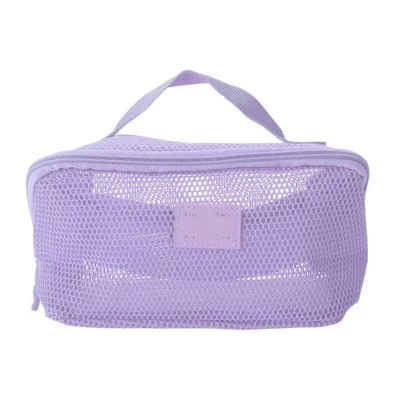 Косметичка Unique Bargains из сетки, фиолетовая