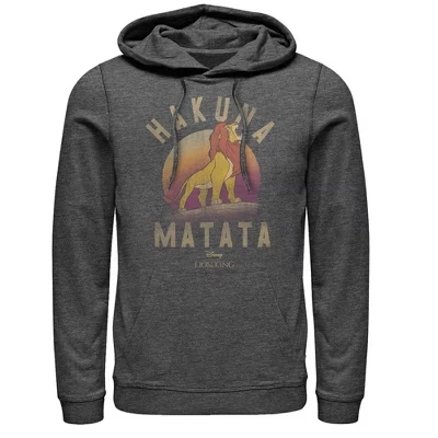 Мужское худи «Король Лев» Симба Hakuna Matata, графитовое