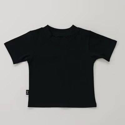Однотонная футболка свободного покроя Kids Miller с коротким рукавом - черный