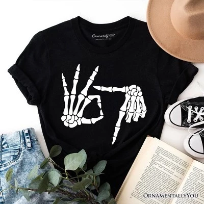 Женская футболка OrnamentallyYou 67 Skeleton Hands, черная