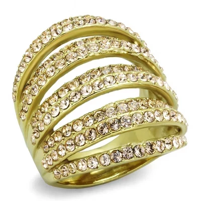 Женское кольцо SlickBlue, стальное, золотистое, 5–10