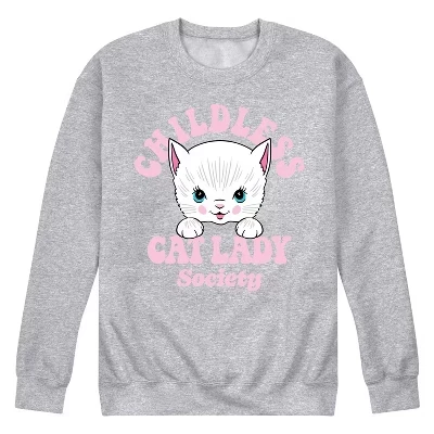 Мужская - Бездетная флисовая толстовка Cat Lady Society с графическим рисунком athletic heather