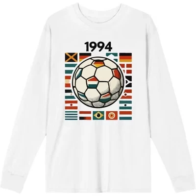 Мужской лонгслив Bioworld ЧМ-1994 футбол, белый