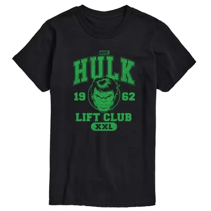 Мужская футболка с коротким рукавом Hulk Lift Club с графическим рисунком, черная