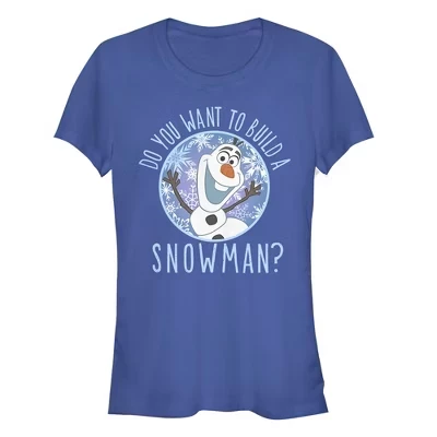 Женская футболка Frozen Olaf, синяя