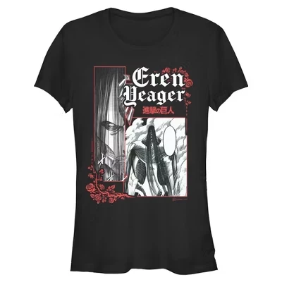 Футболка Juniors Womens Goth Eren Titan Panels черная