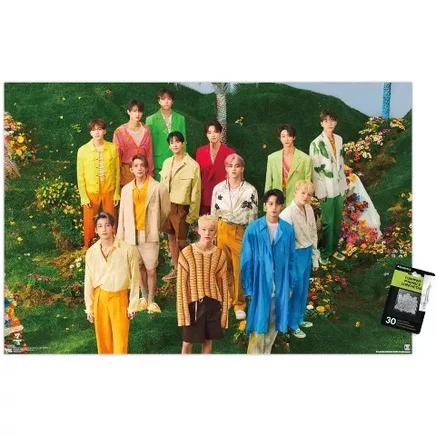 Постер SEVENTEEN Sector 17 57×86 см, прозрачные кнопки
