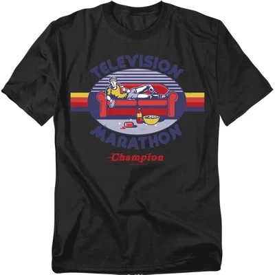 Мужская футболка Steven Rhodes Television Marathon Champion, черная