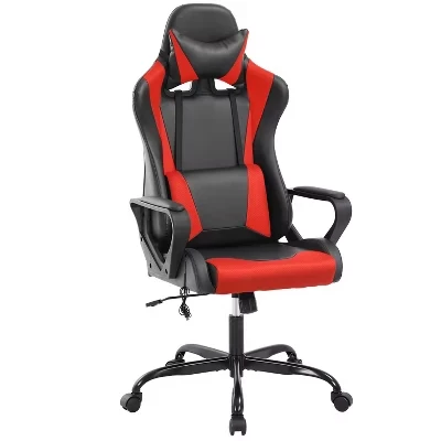 Игровое кресло BestMassage с массажем, красное
