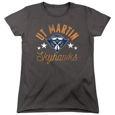 Женская футболка The University Of Tennessee At Martin Skyhawks цвета древесного угля