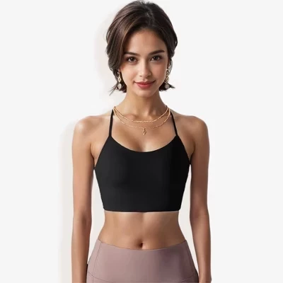 Женский спортивный бюстгальтер Anna-Kaci Active, черный