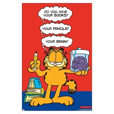 Постер Garfield «Brain» Trends International, белый