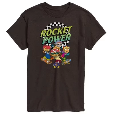 Мужская футболка с коротким рукавом в стиле ретро с логотипом Rocket Power и графическим рисунком Otto Regina Sam Maurice