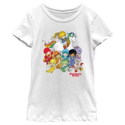 Футболка для девочек Rainbow Brite «Друзья», белая