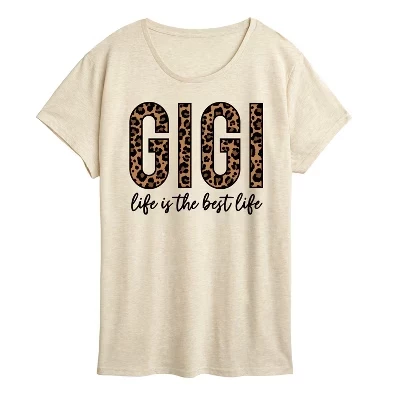 Женская футболка с коротким рукавом и графическим принтом Gigi Life Is The Best Life.