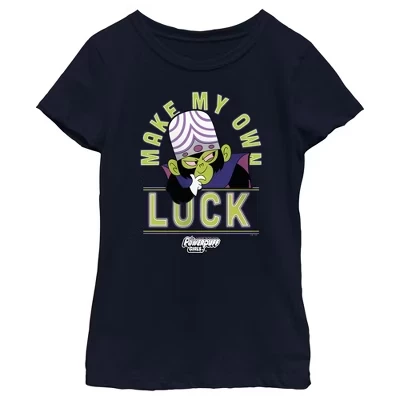 Футболка Girl's Make My Own Luck синего цвета