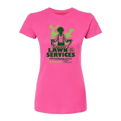 Женская футболка Edwards Lawn Services с приталенным рисунком цвета фуксии