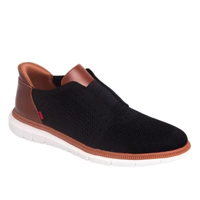 Мужская технология Hands Free Slip On Легкая дышащая ткань South Street Oxford черного цвета