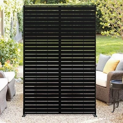 Садовая ширма Acekool 183×120 см металлическая, черная