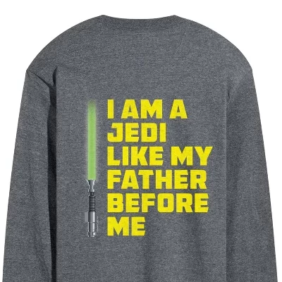 Мужская футболка Am Jedi с длинным рукавом и графическим рисунком heather charcoal