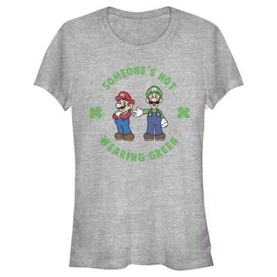 Женская футболка Nintendo Mario Not Wearing Green, меланж