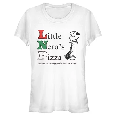 Женская футболка Home Alone Little Nero's Pizza, белая