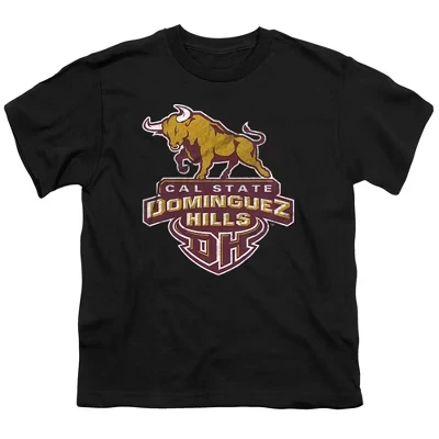 Футболка Cal State Dominguez Hills Distressed Primary Kids для молодежи Черный черный
