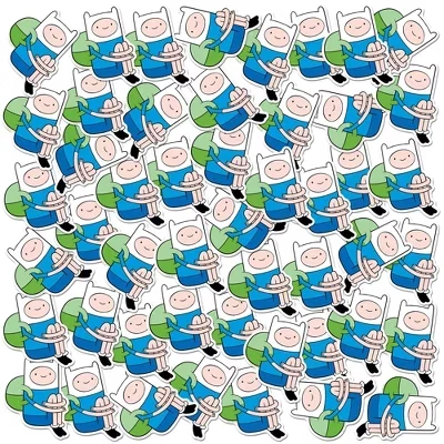Наклейки Adventure Time Finn Sitting виниловые, 50 шт.