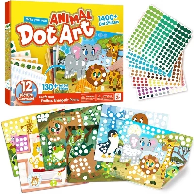 Набор для творчества Joyfy Dot Art для детей 3+, без клея, животные