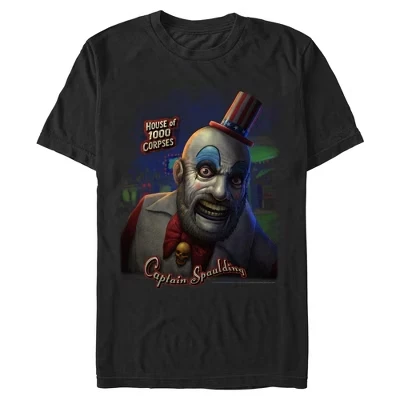 Мужская футболка Rob Zombie House of 1000 Corpses с капитаном Сполдингом, черная