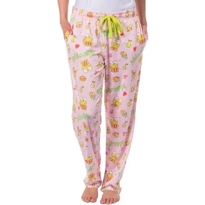 Женские пижамные брюки Sanrio Keroppi, розовые