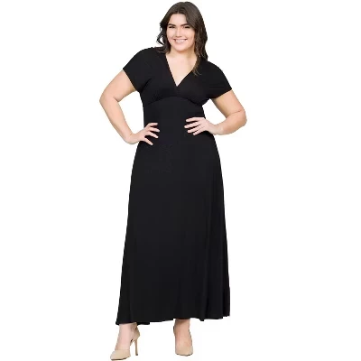 Женское платье 24seven Comfort Apparel макси, черное